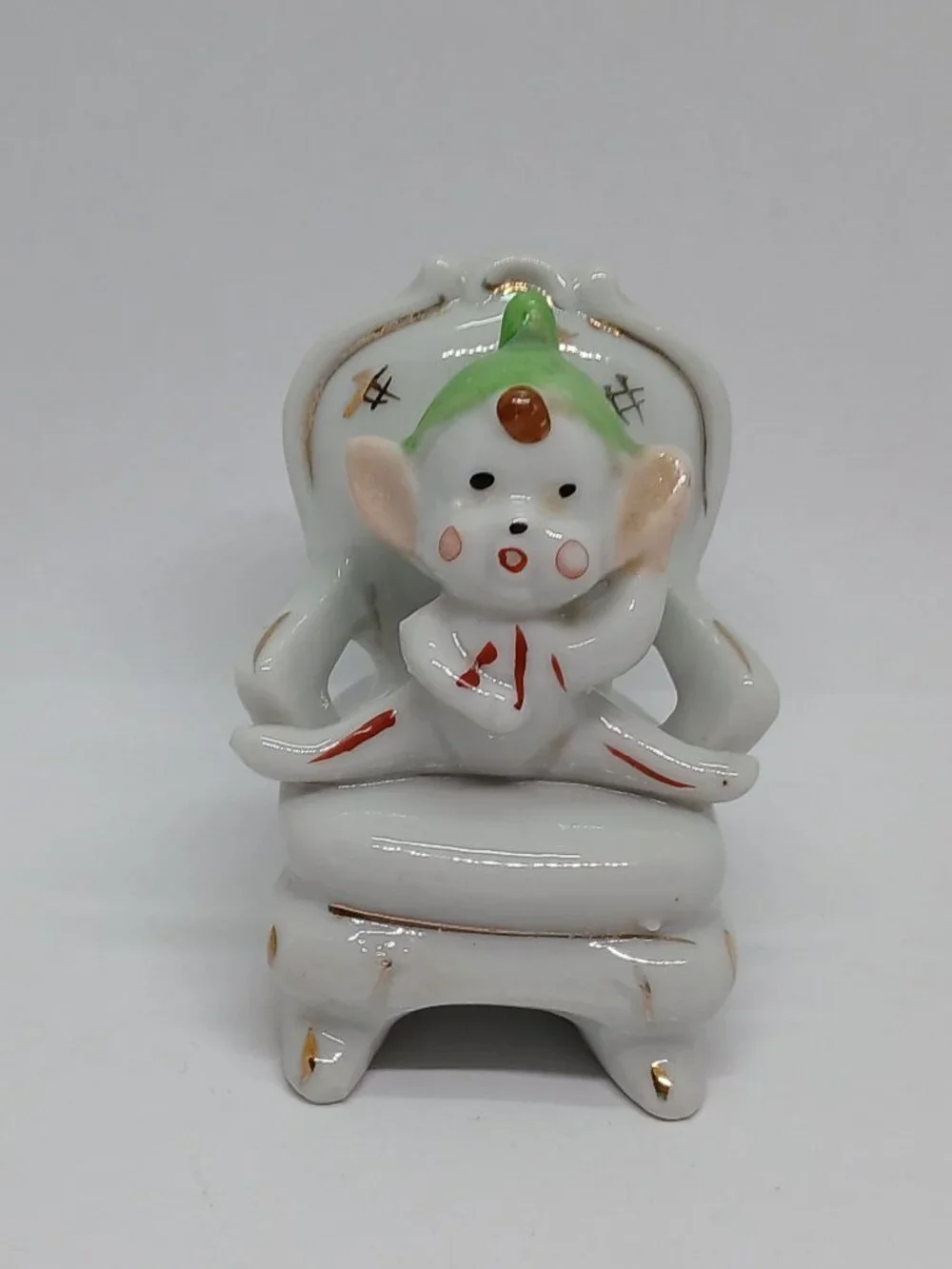 Vintage antique mid-century porcelain pixie elf figurine Made in Japan